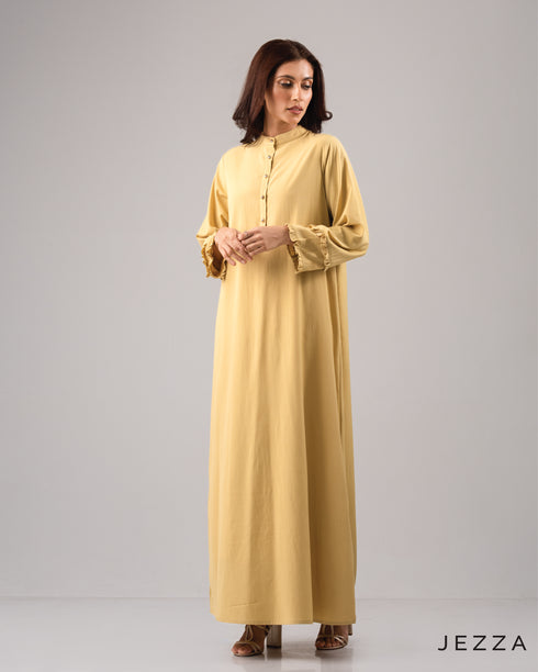 Polyester A Line Dress With Decorative Cuff Detail 60601